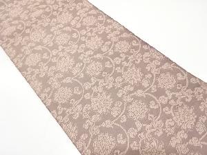 唐花模様織り出し　リバーシブル全通袋帯